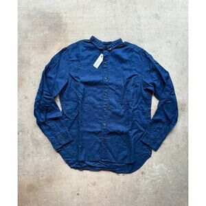 Kapital Indigo Long Sleeve Collared Button Up Shirt Made In Japan Shirt Size 3